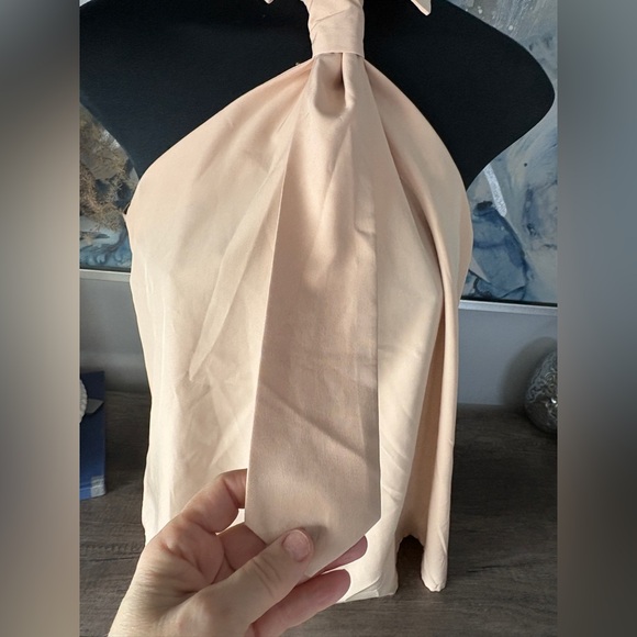 Elegant Halter Neck Top in beige, NWOT - Picture 2 of 8